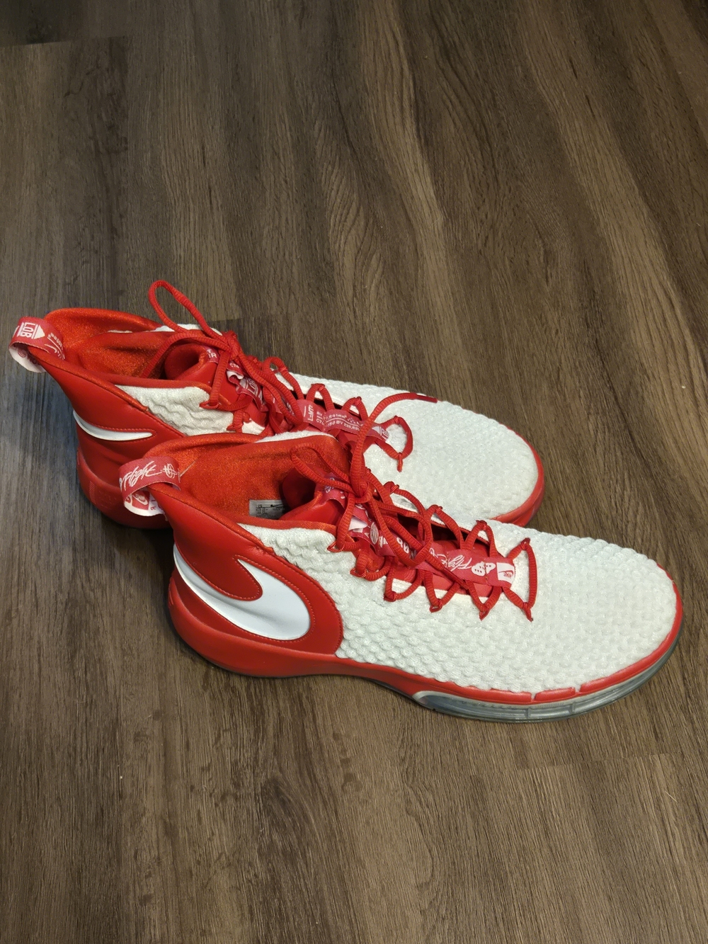 Nike Mens Size 14 AlphaDunk TB PROMO Red/White Basketball Shoes CN9491-600